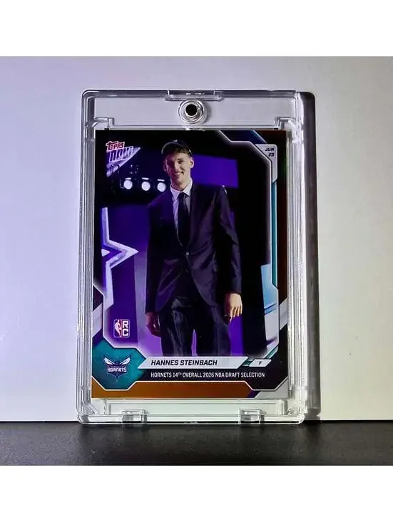 Hannes Steinbach Rookie 2026-27 Topps NBA Draft #HSTE Orange Foil 07/25 Hornets