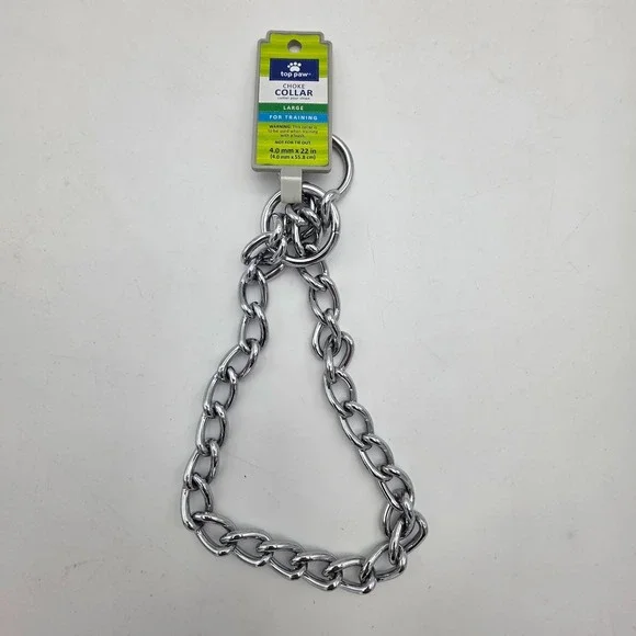 Top Paw Choke Collar Chain, LArge, 4.0 mm x 22 Inch long, Training Tool NWT