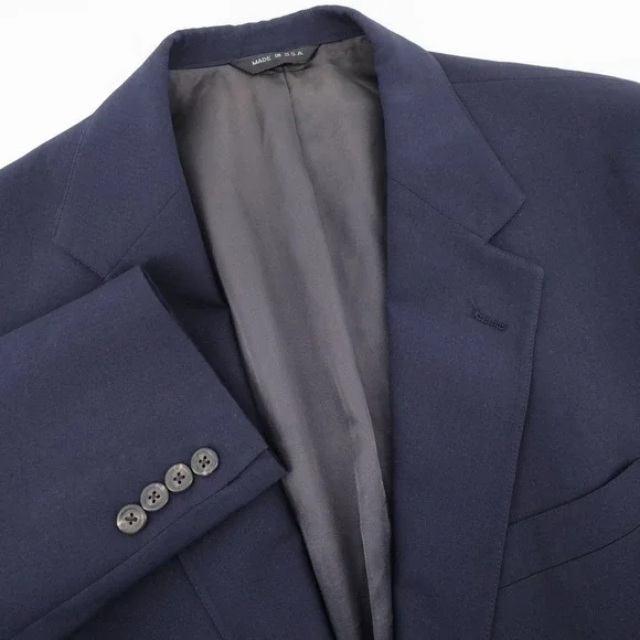 Vintage Polo University Club Ralph Lauren 2 Button Blazer Navy Blue Mens 42R USA