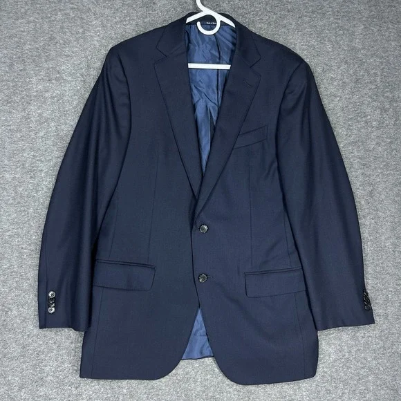 Ermenegildo Zegna Blazer Mens US Size 40R Navy Blue High Performance Cool Effect
