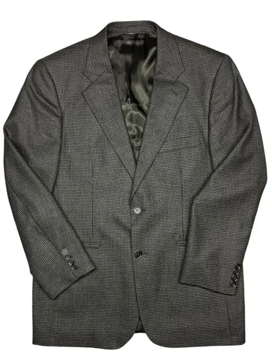 Vintage Brooks Brothers Wool Cashmere Micro Check Blazer Men’s 40R Made in Chile