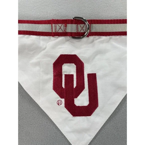 Pets First Oklahoma Sooners Dog Bandana Collar Reflective OU NCAA Crimson White