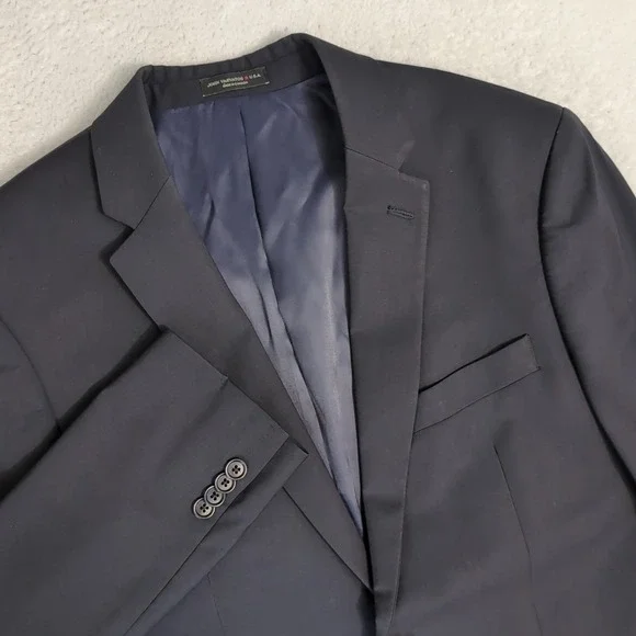 John Varvatos USA‎ Sport Coat Mens 40 Black 2 Button Cotton Modern Blazer