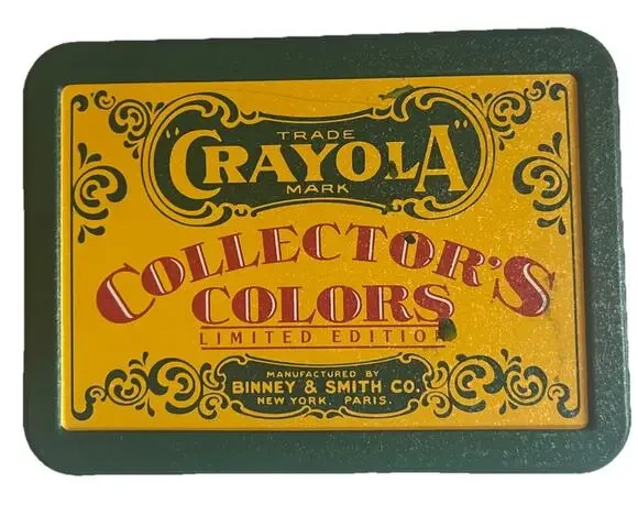 Crayola VTG 1991 Collector's Limited Edition Tin 72 Crayons NOS 8 Retired Colors