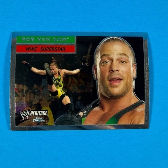2006 Topps Heritage Chrome WWE Wrestling Card #26 Rob Van Dam