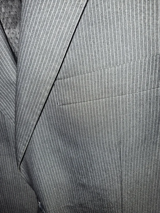 Roundtree & Yorke Gray Pinstripe Suit Jacket