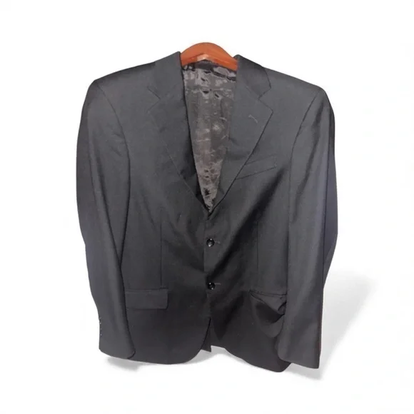 Dockers Charcoal Men's Suit Coat Blazer Fits Like a Men’s XL Wedding Guest Used