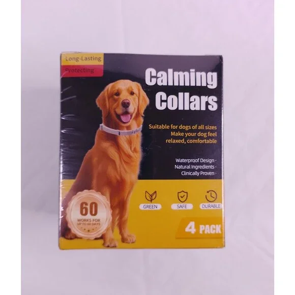 4 Pack Dog Calming Collars Pheromone Anxiety Relief Adjustable Waterproof