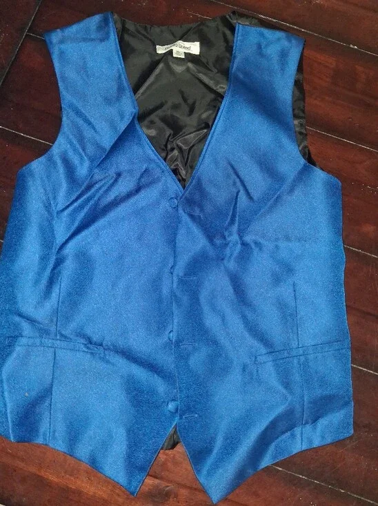 Pronto Uomo Shiny Cobalt Blue Dress Vest