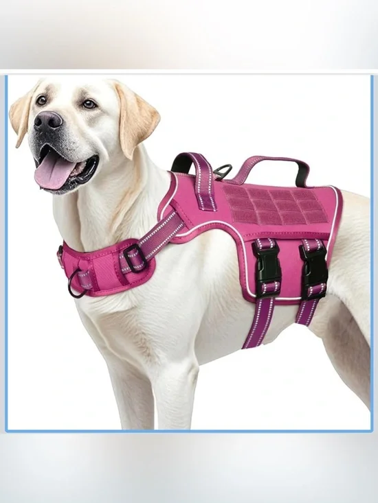 Dog Harness For Large Dogs Heavy Duty, No Pull Tactical Dog Harness With Molle