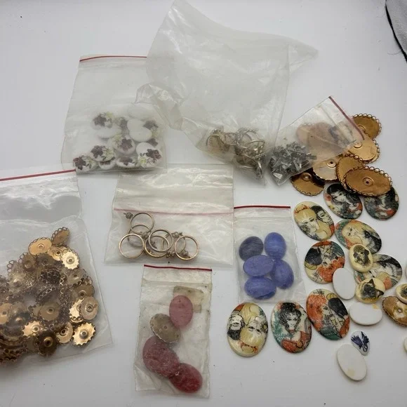 Vintage Jewelry Making A Lot/Supplies Over 75 Items