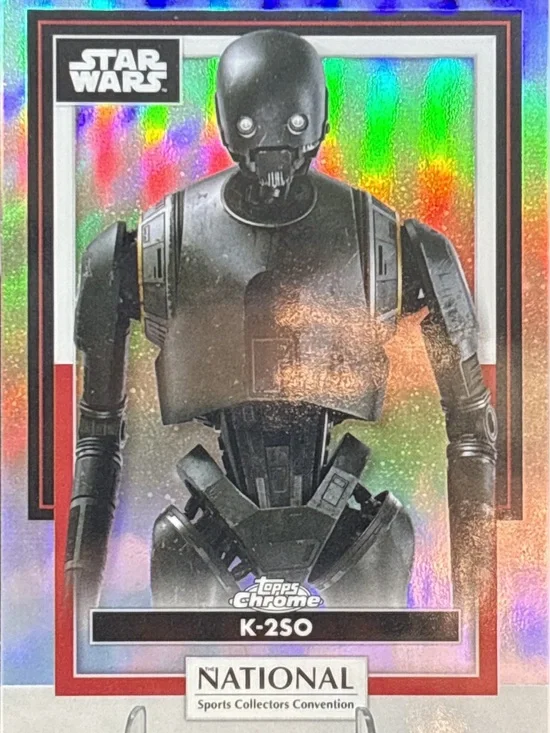 Topps Chrome Star Wars K-2SO Trading Card - Nationals LE Print Holo Foil