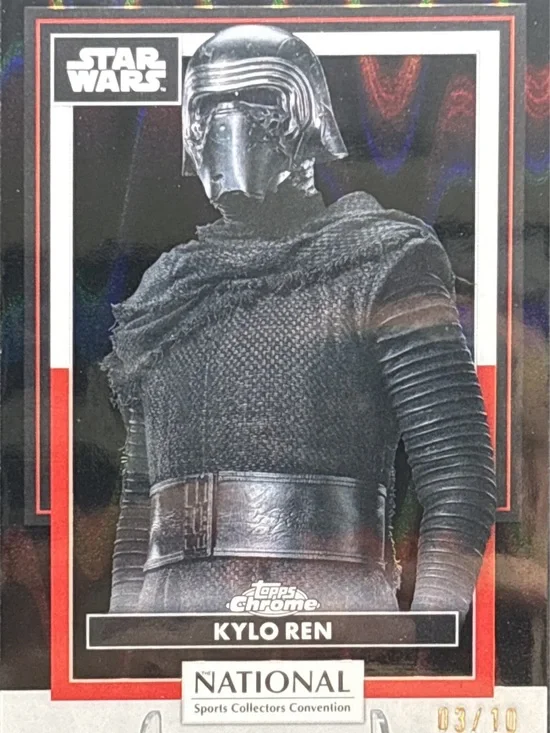 Topps Star Wars Kylo Ren Chrome Trading Card - National Convention LE 3/10