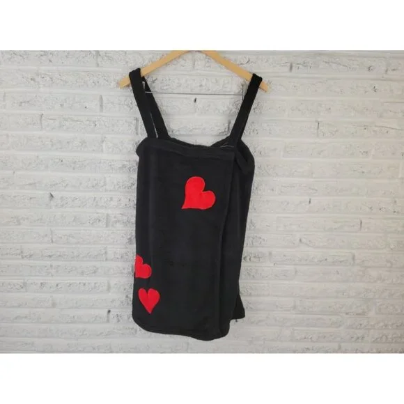 Just Love Swim Cover Up Women 2X Black Cotton Blend Mini Wrap Beach Pool SWE61E