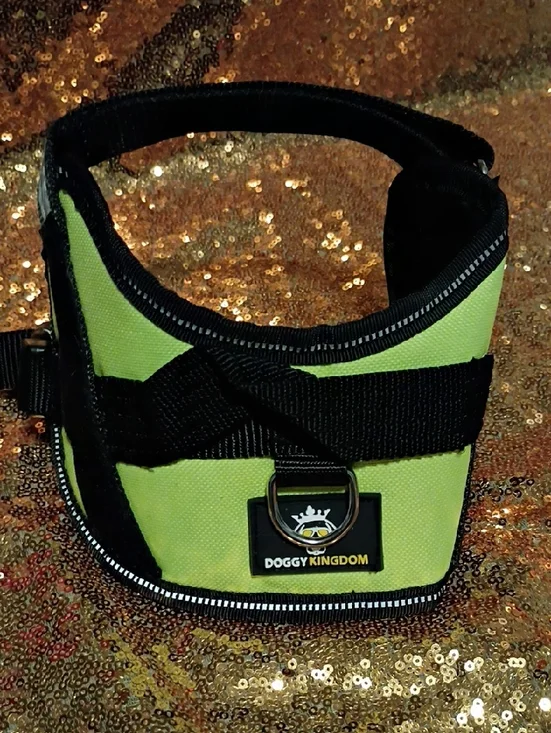 High-Visibility Lime Green Dog Harness
