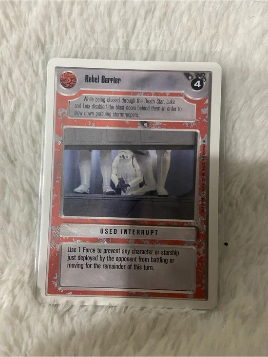 Rebel Barrier Star Wars Card - Red Border