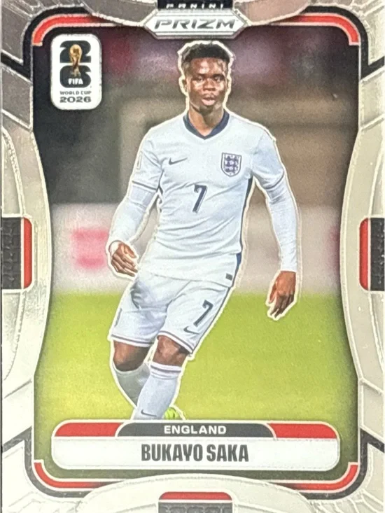 Panini Prizm England Bukayo Saka Soccer Trading Card