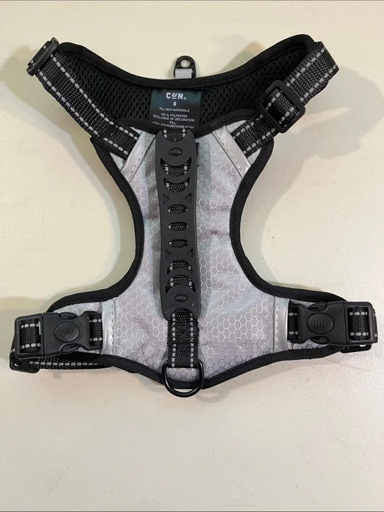Reflective Gray & Black No-Pull Dog Harness size S