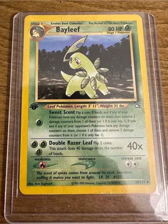 Pokemon Card Bayleef First Edition