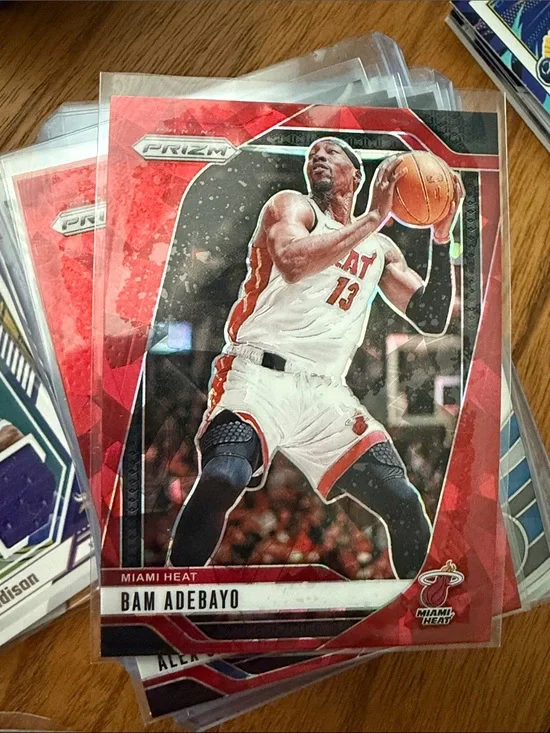 Panini Prizm Miami Heat Bam Adebayo Red Basketball Trading Card