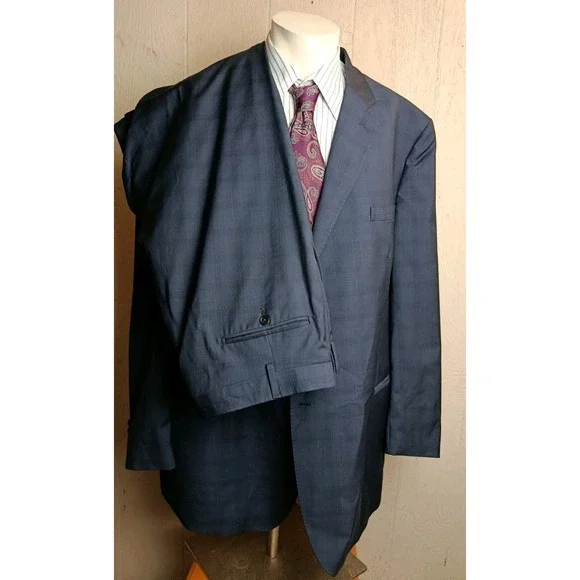 Ermenegildo Zegna Teaveller Saks Fifth Avenue Suit Men 52 Glen Plaid Pants 46X31
