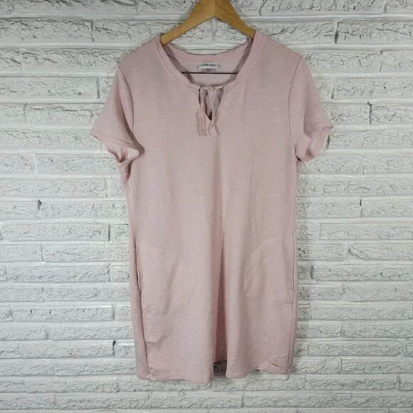 Calvin Klein Womens Swim Cover Up XL Pink Heather Pockets Soft Comfy PIN9E
