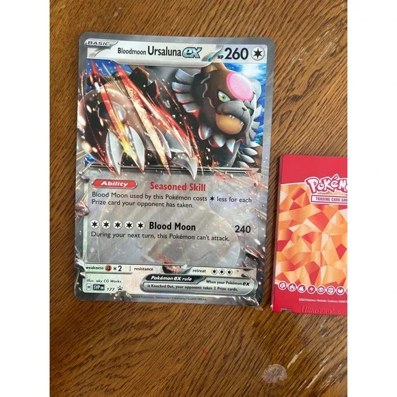 Pokemon Bloodmoon Ursaluna ex SVP EN 177 Black Star Promo Full Art Holo Rare
