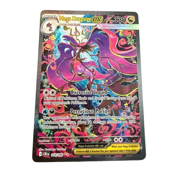 Pokemon Mega Dragalge ex 118/086 Crimson Haze SV5a Special Illustration RareCard