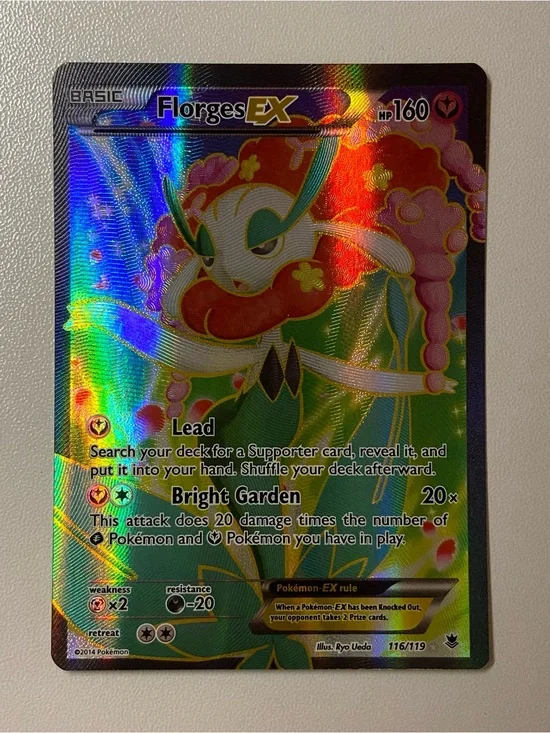 Pokemon Florges EX Full Art Holo Card #116/119 XY-Phantom Forces Near Mint