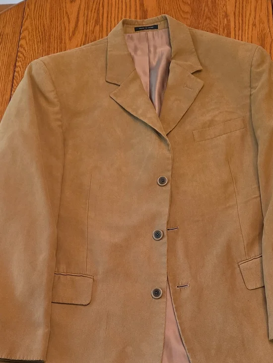 Alfani Men's Suede Sport Coat in Tan