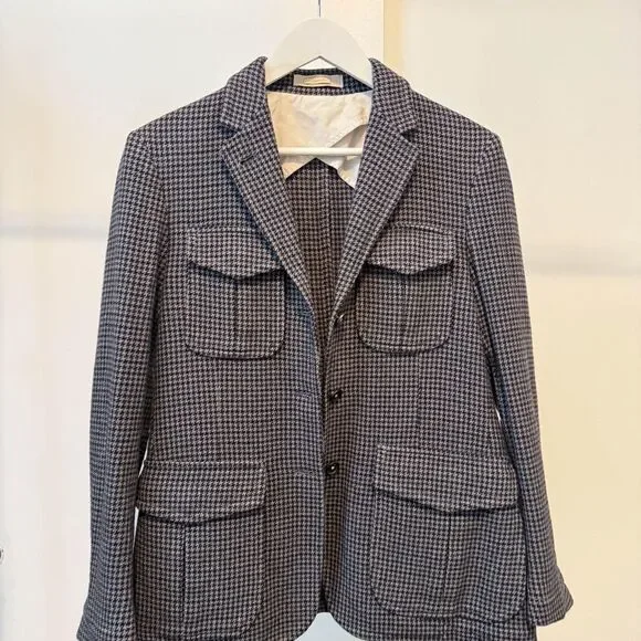 Massimo-dutti Men's Black and Grey Tailored-jackets