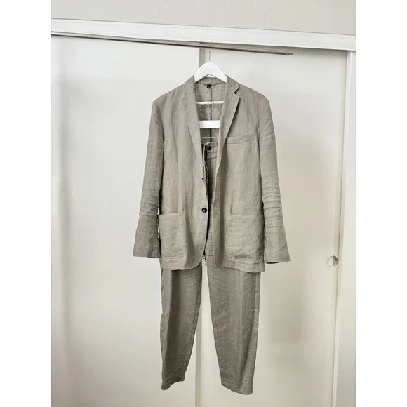 MUJI - 100% Hemp Linen Suit – Green