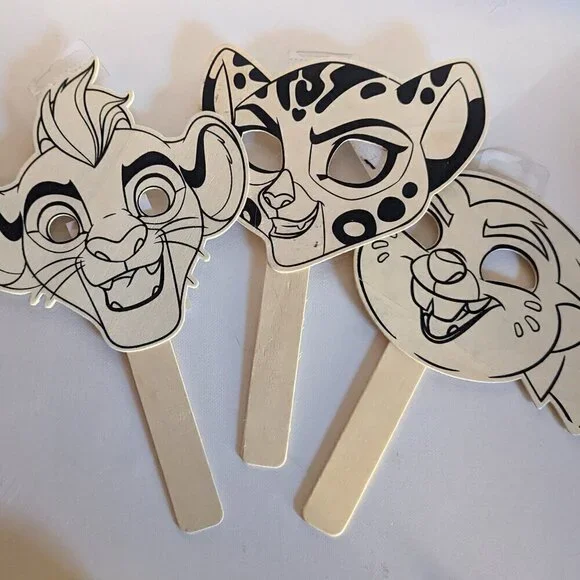 NWT Lion King Bundle 3 Wood Masks Disney Family Crafts Michael's