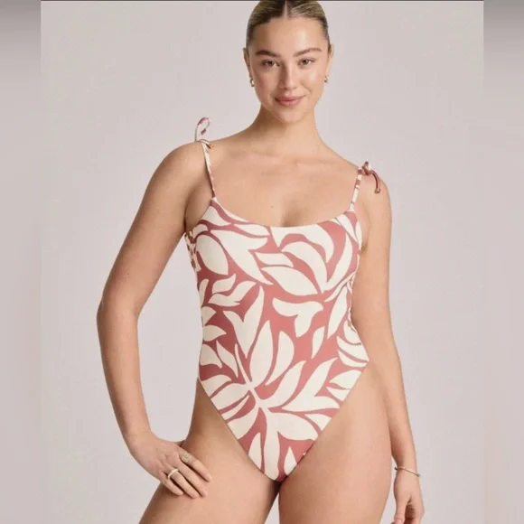 Vitamin A Pink Floral Print One-Piece Swimsuit