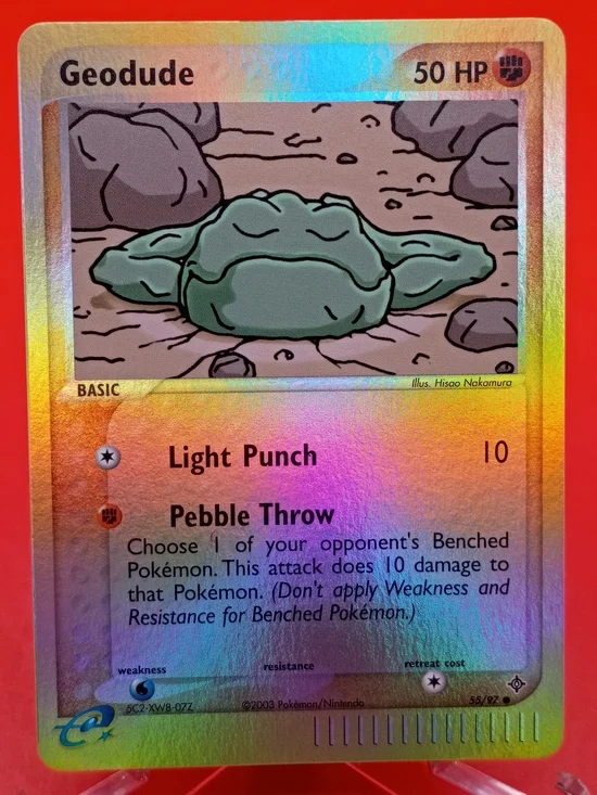 Geodude 55/97 EX Dragon e-Reader Series Reverse Holo Near Mint Pokémon TCG