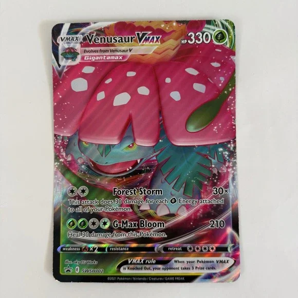 Pokemon Venusaur VMAX SWSH102 Jumbo Oversized Black Star Promo Holo 2021
