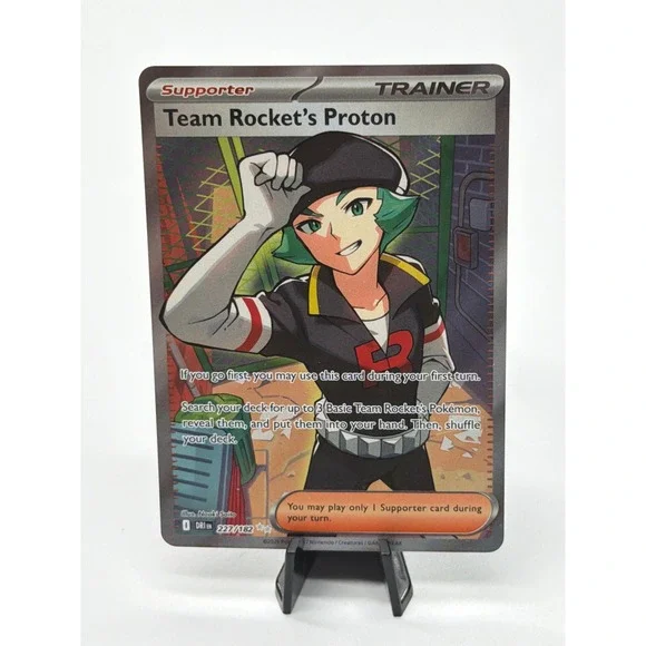 Pokemon‎ Team Rocket's Proton 227/182 Surging Sparks Full Art Ultra Rare Trainer