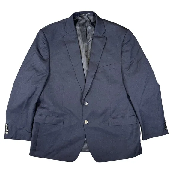 Michael Kors Mens Navy Blue Wool Blend Crest Button Blazer Jacket 48R Macy's