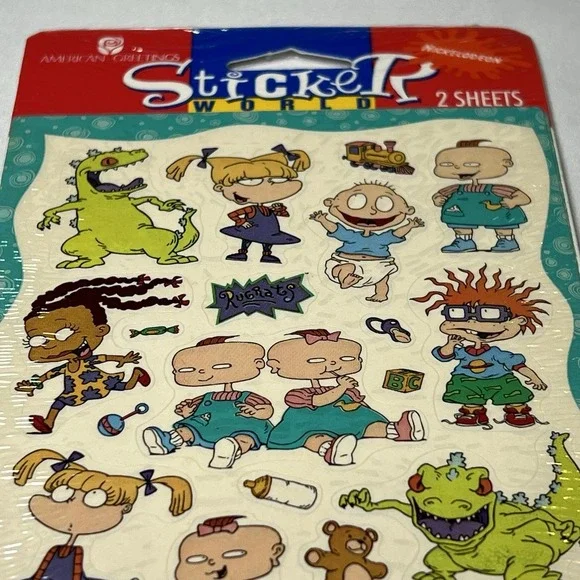 Vintage Nickelodeon Rugrats 1997 Stickers 2 Sheets American Greetings Sealed‎