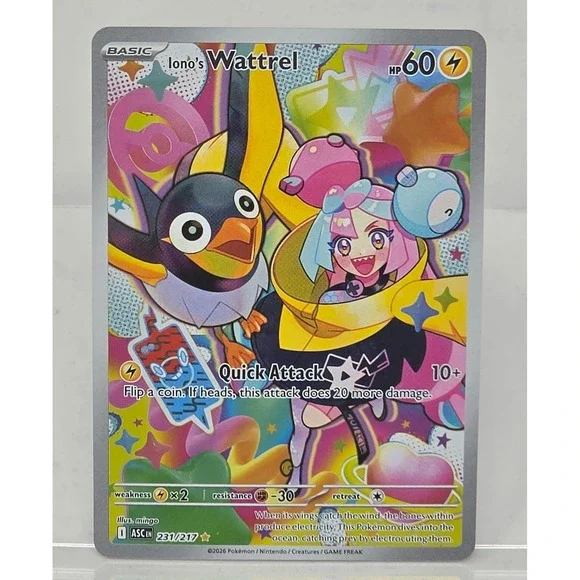 Pokemon Iono's Wattrel Ascending Heroes 231/217 Card