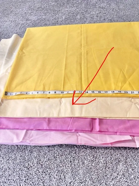 4 Yards Light  yellow 100% Cotton fabric