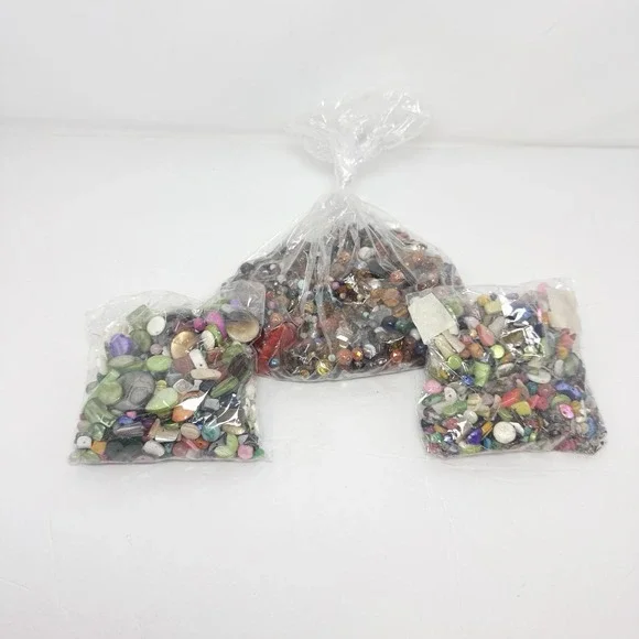 Mixed Bead Soup Glass Shell Stone Jewelry Making Craft Beads Bulk Loose Assorted