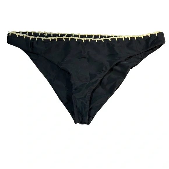 Lovers + Friends Revolve‎ Bikini Bottom Black Contrast Trim Size Small
