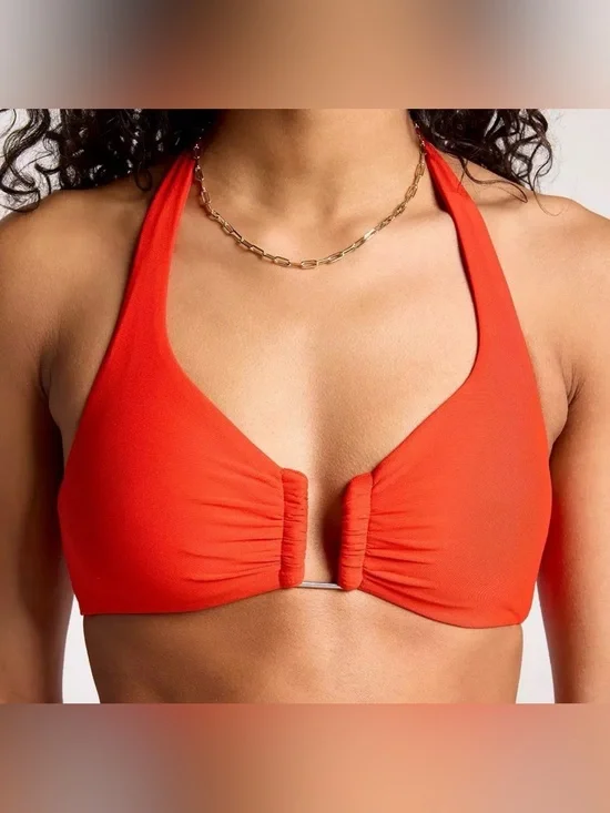 CALIA U-Bar Halter Bikini Swim Top Size L