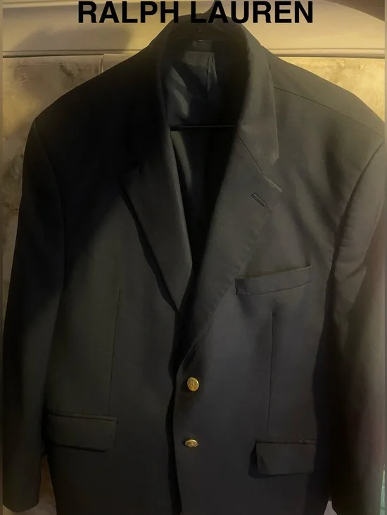 Lauren Ralph Lauren Men's Navy Blazer with Gold Buttons