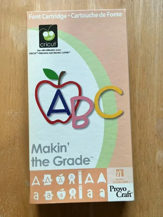Cricut Cartridge Makin' The Grade Scrapbooking Fonts Classroom School Complete