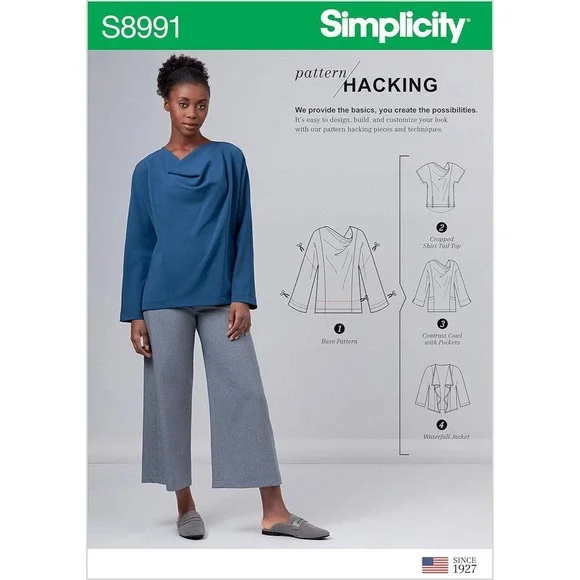 Simplicity S8991 Misses Tops & Jacket Sewing‎ Pattern XXS-XXL