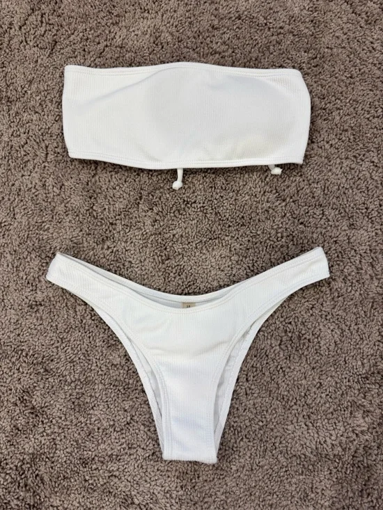 White zaful bikini