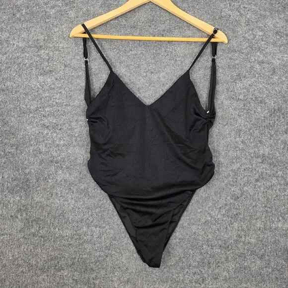 Baobab Swimsuit Medium Black One Piece Shell Side Detail Beach Pool Vacation