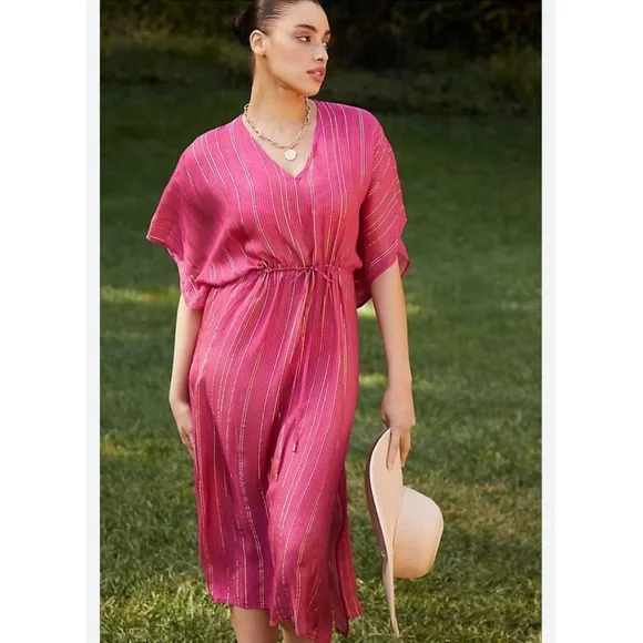 NWT Blank NYC Anthropologie V Neck Shine Kaftan